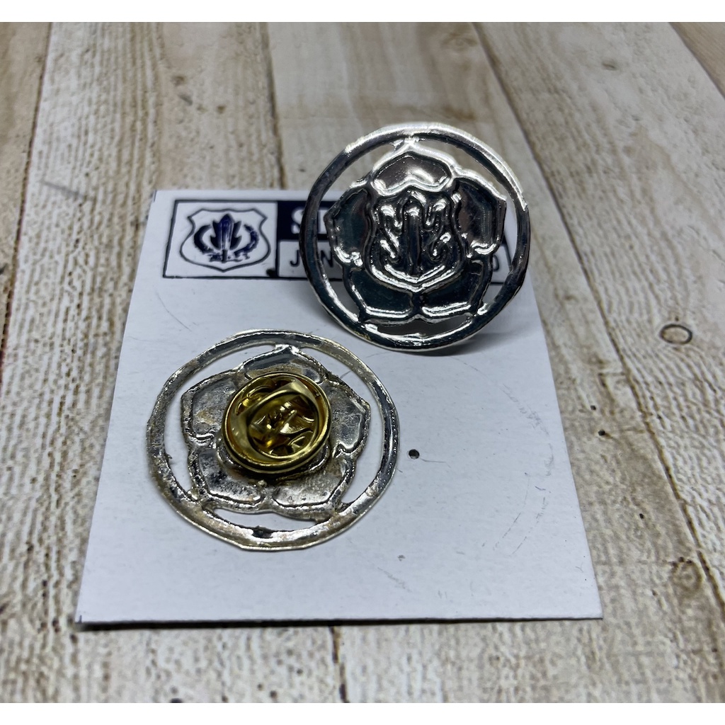 Pin Kerah Satpam - Pin Monogram Satpam - Monogram Security - Monogram - Silver