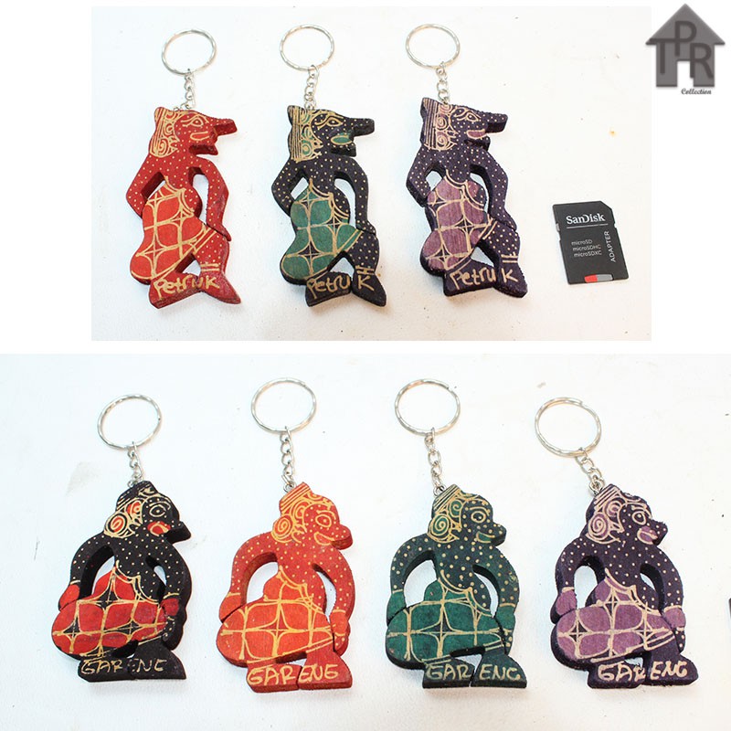 Kayu Batik | Gantungan Kunci Karakter / Gantungan Kunci Wayang - OBRAL 3PCS