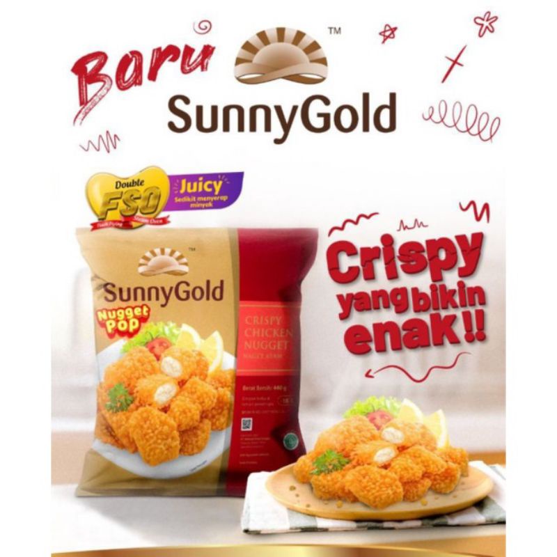 

SUNNY GOLD NUGGET POP 500g [ SUNNY GOLD CRISPY CHICKEN NUGGET 500GR ]CHICKEN NUGGET CRISPY 500G / NAGET CRISPY / SUNNY GOLD [ CRISPY NUGGET ]