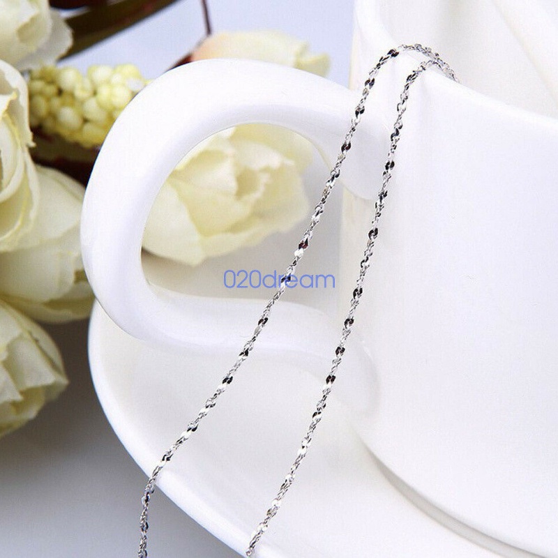 925 Perak Rantai Kalung Bintang Rantai Tipis Dicap Italia Semua Ukuran Wanita Hadiah