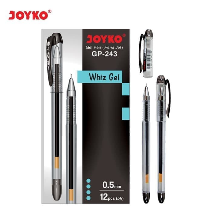 

Gel Pen Pulpen Pena Joyko GP-243 Whiz Gel 0.5 mm lusinan / Pulpen Gel Joyko Gp-243 - Lusinan