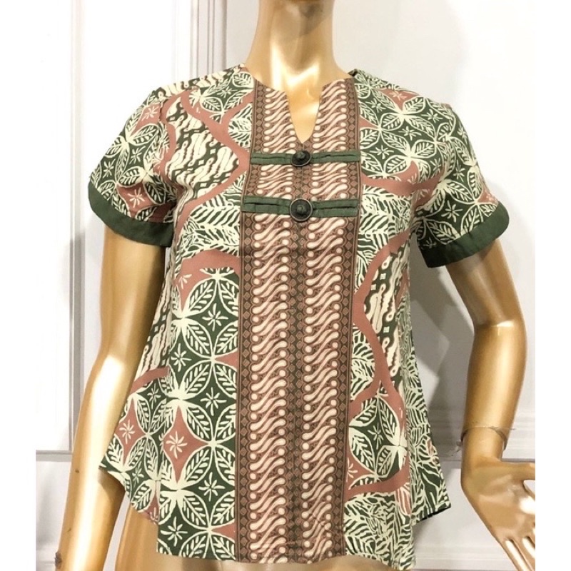 Atasan Batik 208 UBI/ Blouse Batik Wanita Modern