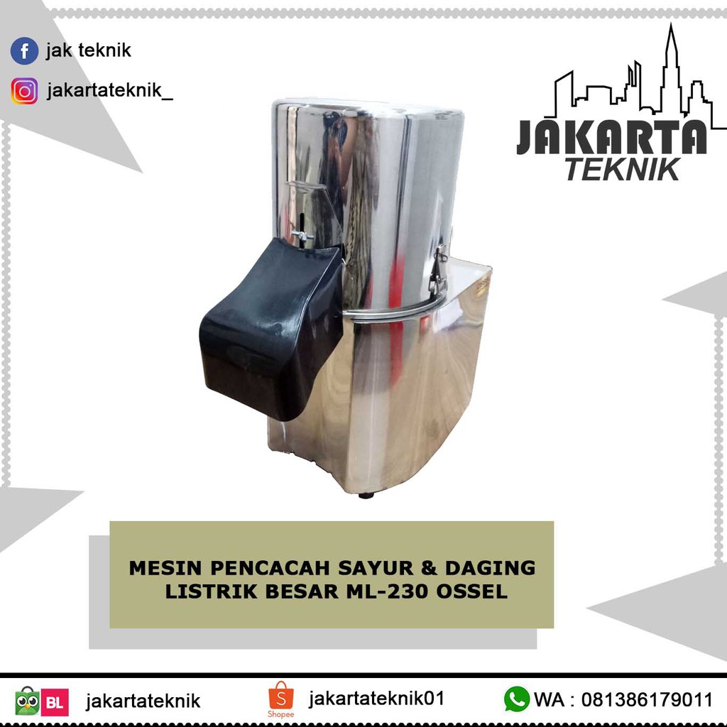 Mesin Pencacah Daging Listrik Mesin Pencacah Sayur Murah ML-230 Ossel