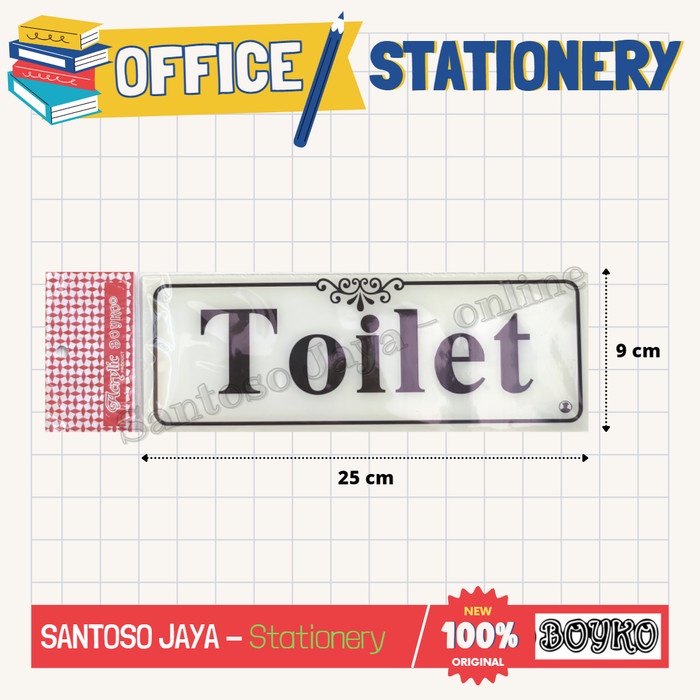 

Akrilik BOYKO - TOILET - Acrylic Sign 25x9 cm