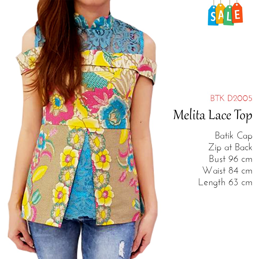 Atasan Batik Wanita - Melita Lace Top