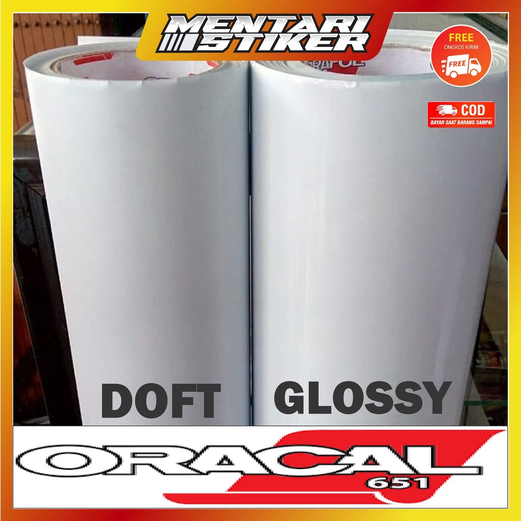 Skotlet Putih Glossy Oracal 651/Stiker Putih/Sticker Putih/Skotlet Mobil/Skotlet Motor