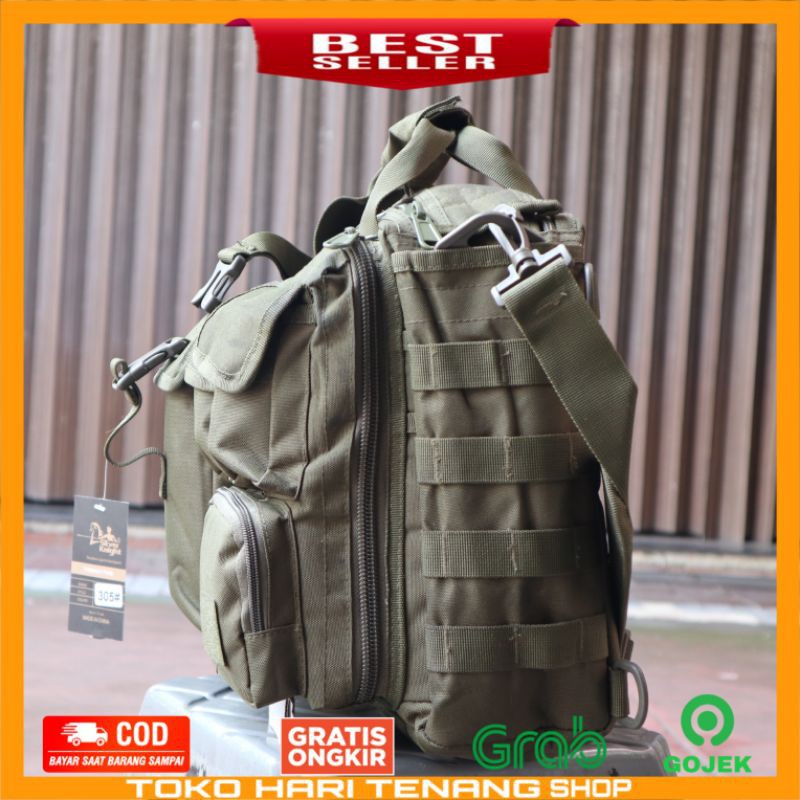 TAS SELEMPANG 305 HIJAU TAS LEPTOP IMPORT