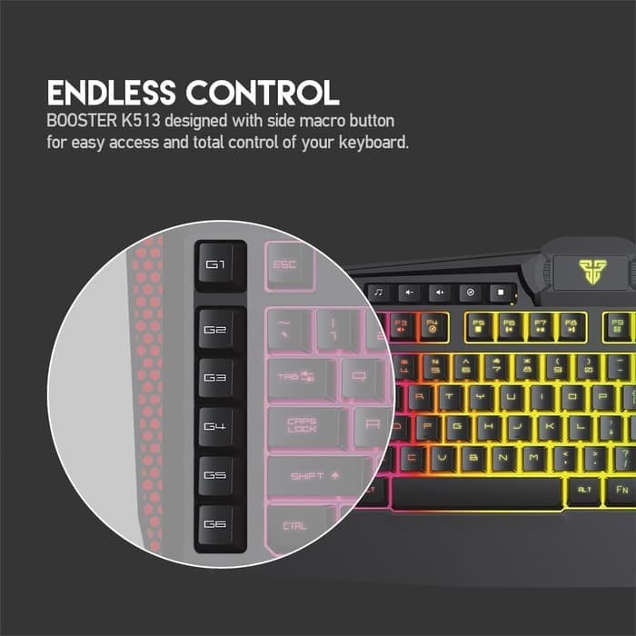 Fantech BOOSTER K513 Keyboard Gaming Membrane Macro