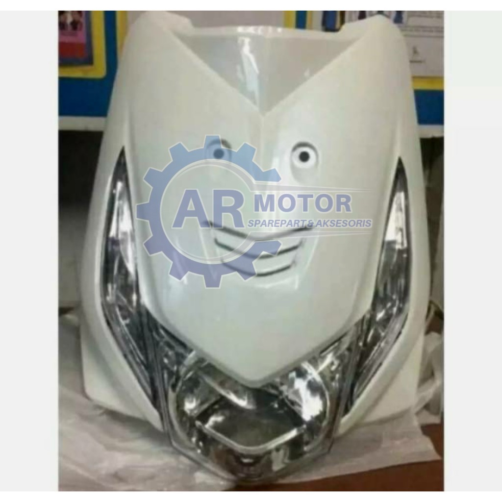 TAMENG / TEBENG PLUS LAMPU DAN SEN DEPAN BEAT KARBU PUTIH