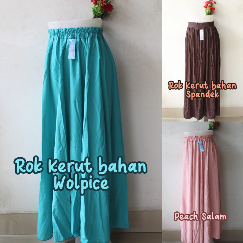 ROK KERUT Bahan/Spandek /wolpic/wolicrep