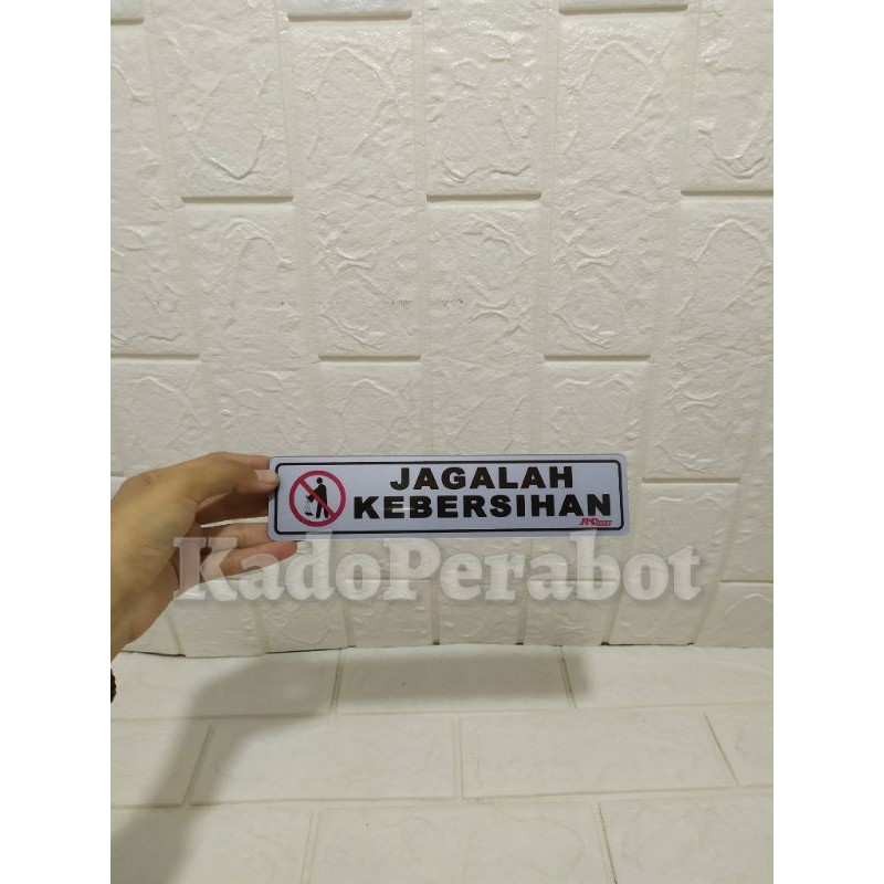 stiker jagalah kebersihan - stiker kamar mandi - stiker tempel wc