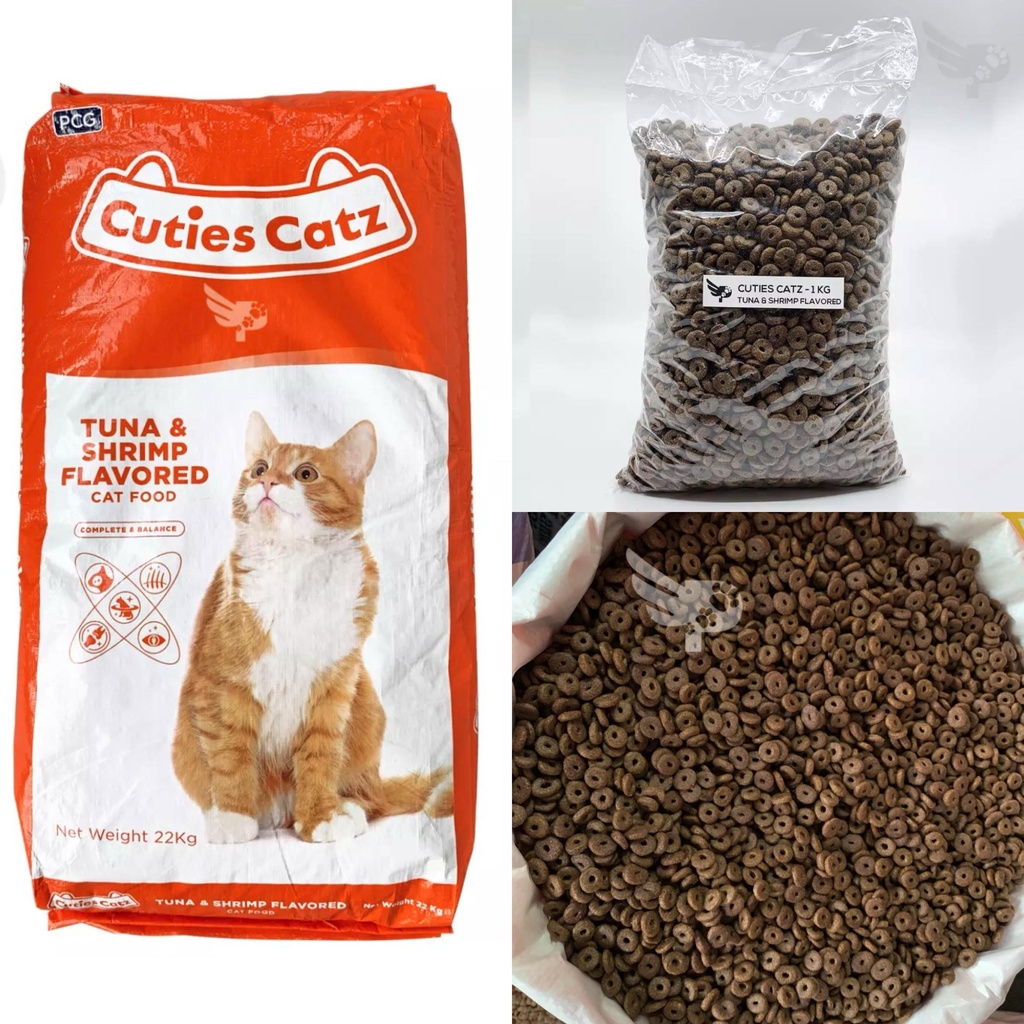 Cuties Catz Makanan Kucing Tuna Shimp Repack 1Kg Cat Food 1 Kg