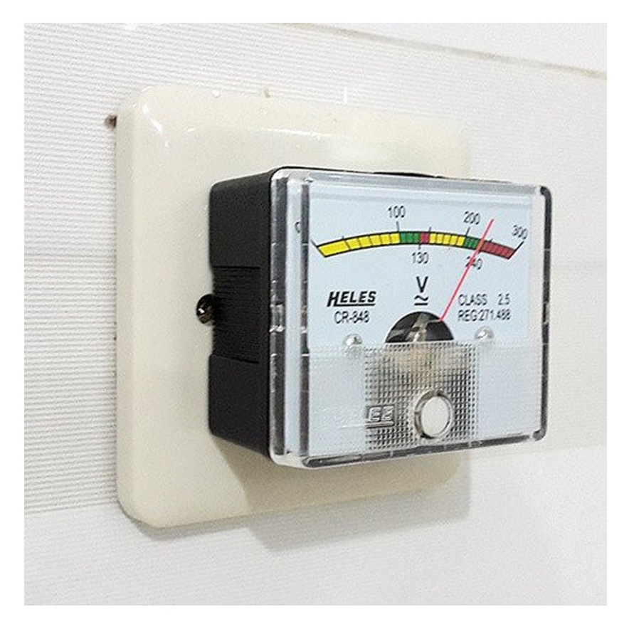 Voltmeter colok 220v Volt Meter colok 220 v alat ukur tegangan listrik analog otto panel meter heles