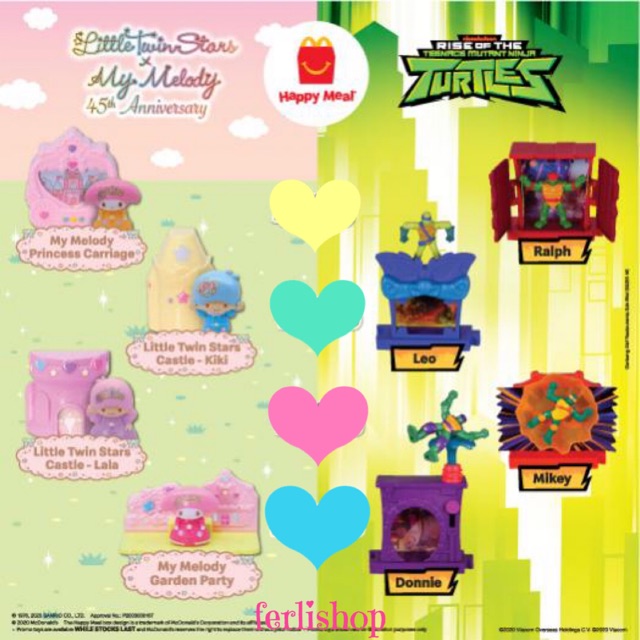 Mainan Happy Meal Mcd Toys My Melody Tmnt Turtles Kura Kura Ninja Turtle Mcdonald Toy Baru Segel Shopee Indonesia