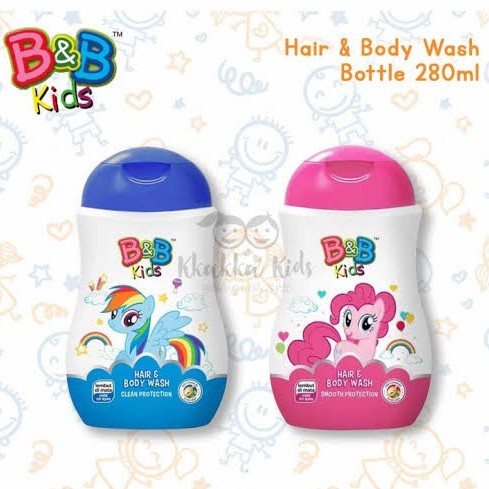 B&amp;B Kids Hair &amp; Body Wash Little Pony  280ml