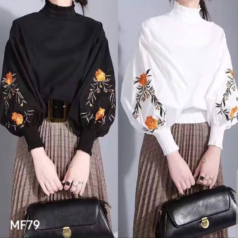 blouse bordir ala zara embroidered