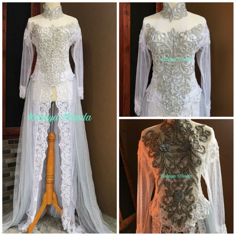 (READY) Kebaya Akad Full Payet / Kebaya Akad Pengantin / Kebaya Wedding / Gaun Pengantin Akad