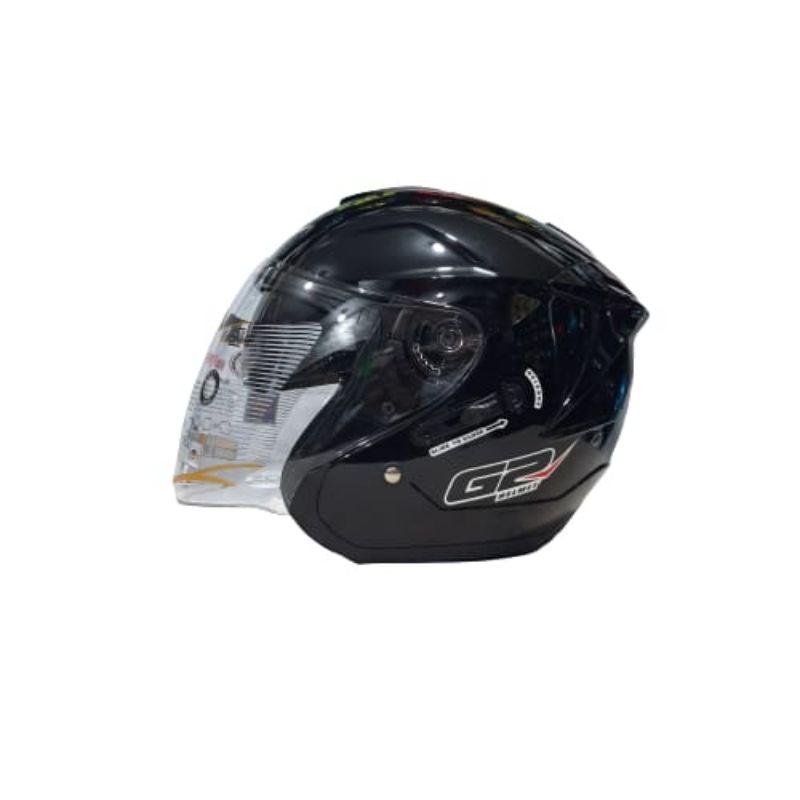 Helm INK DYNAMIC Solid HITAM DOFF Half Face Original-G2 Hitam Gloss