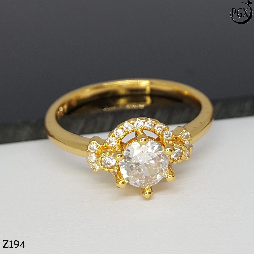 PGX Cincin Xuping Wanita Lapis Emas Aksesoris Perhiasan Fashion Premium - Z194