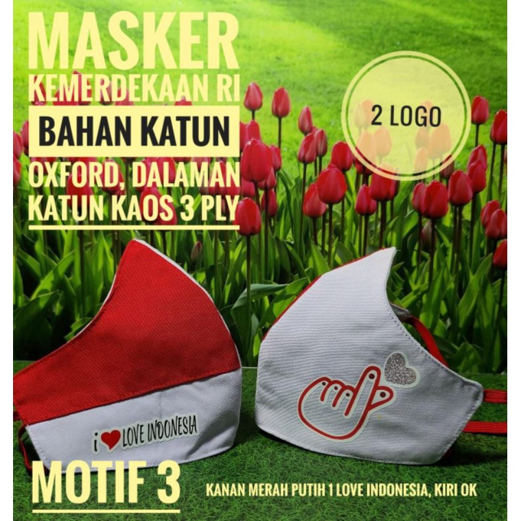 masker Merah putih masker Kemerdekaan 2 logo