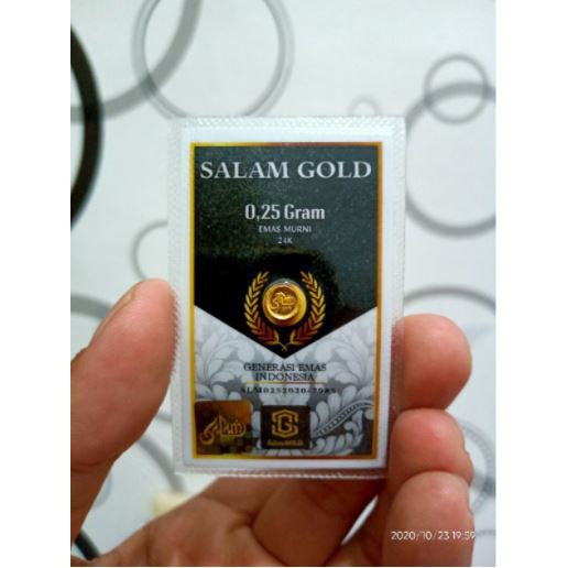 0,25 Gram Salam Gold/Logam Mulia Terbaru