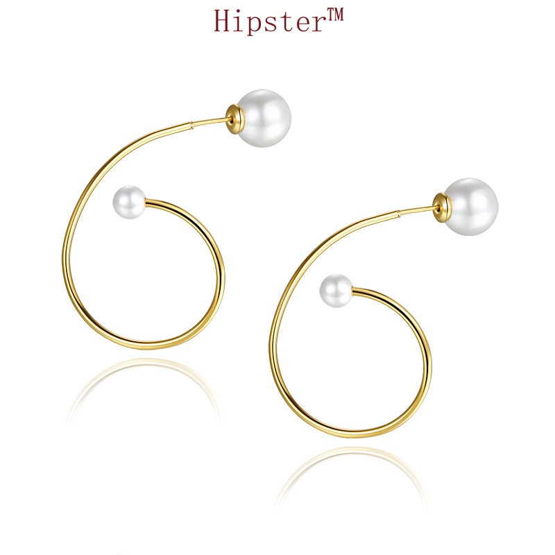 French Ins Style Natural Freshwater Pearl Ear Studs