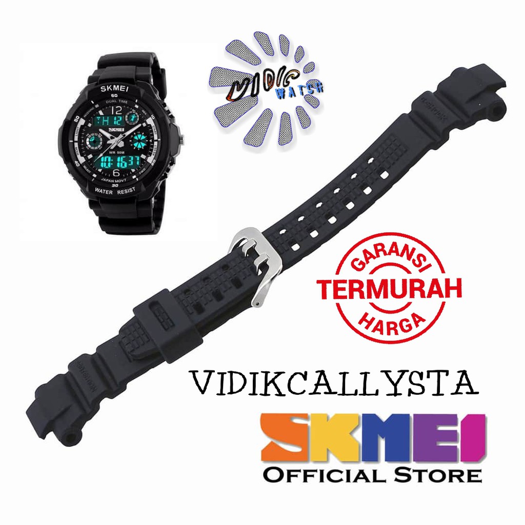 Strap tali jam tangan Skmei 0931 SKMEI 0931 Hitam tali skmei