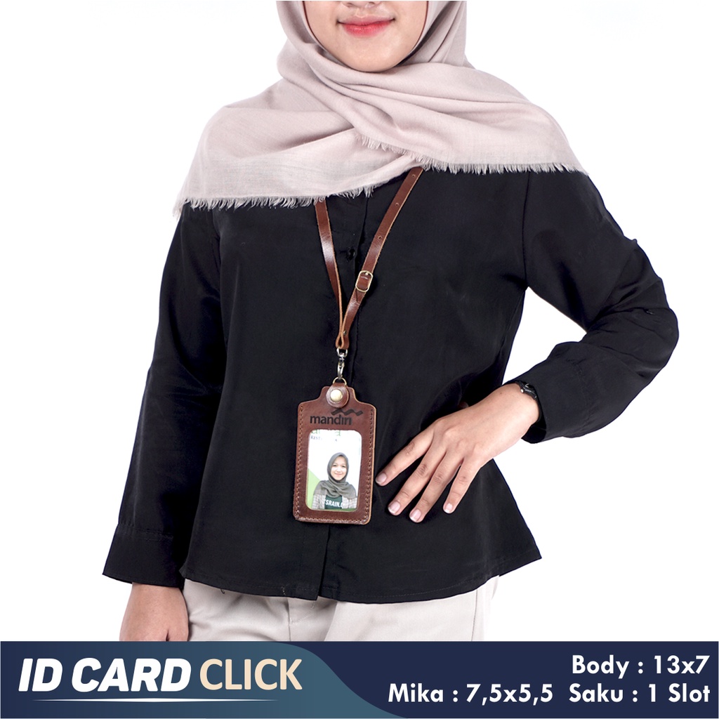 Aleta Indonesia  - Click ID Card Holder Kulit Sapi Asli Free Grafir Nama