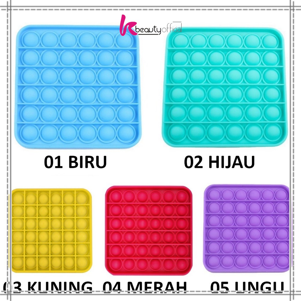 KB-M131 Mainan Pop It Rainbow Shape Fidget Push Pop It Bentuk Bulat Tik Tok / Pop Its Mainan Anak-PETAK