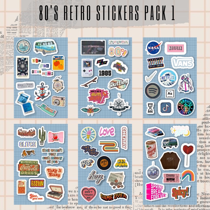 

[PART 1] 80's Retro Stickers | stiker retro | stiker 80 | stiker vintage | siker aesthetic | stiker tumblr 80's | stiker hp/laptop/jurnal/scrapbook | stiker murahstiker murah/stiker lucu