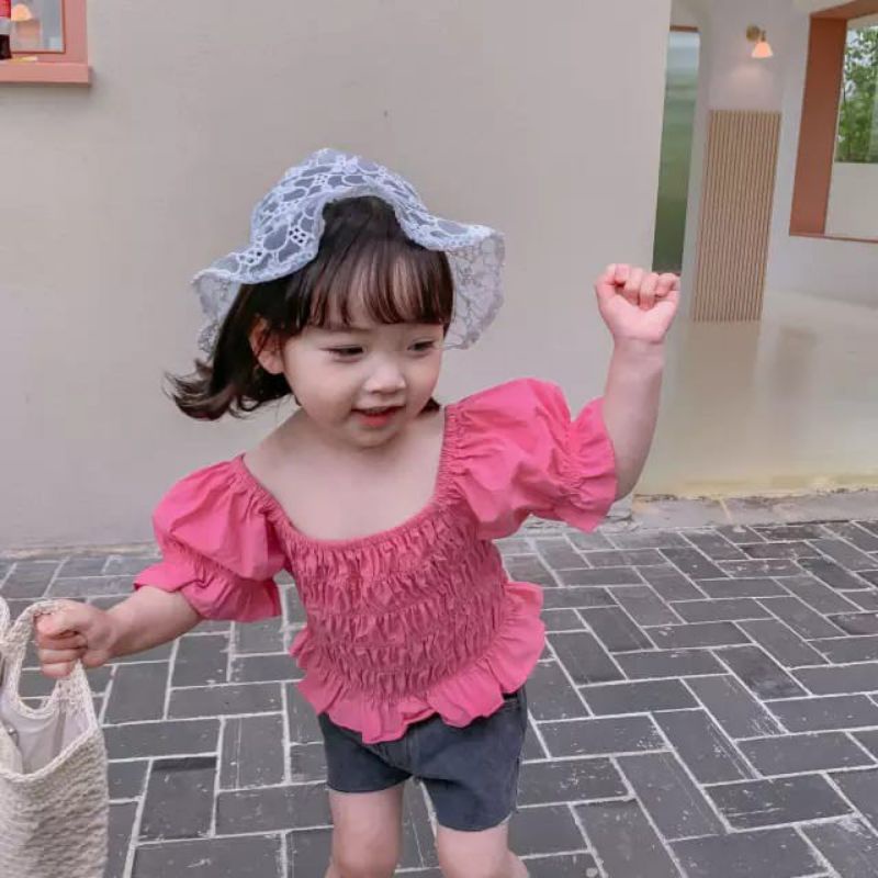 EIRA baju sabrina kerut kids anak atasan style korea