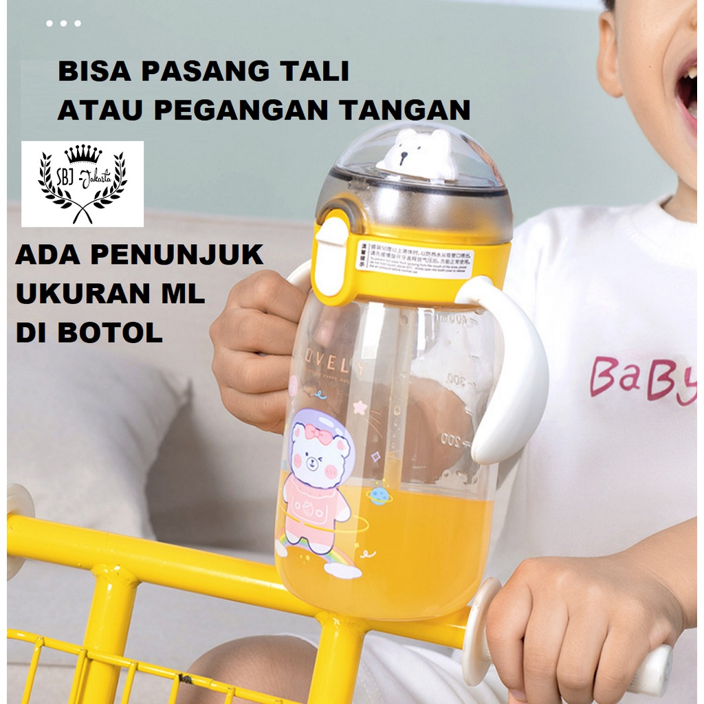 Botol Minum Anak Tritan BPA Free DREAM - 550 ml Dengan Sedotan dan Tali panjang