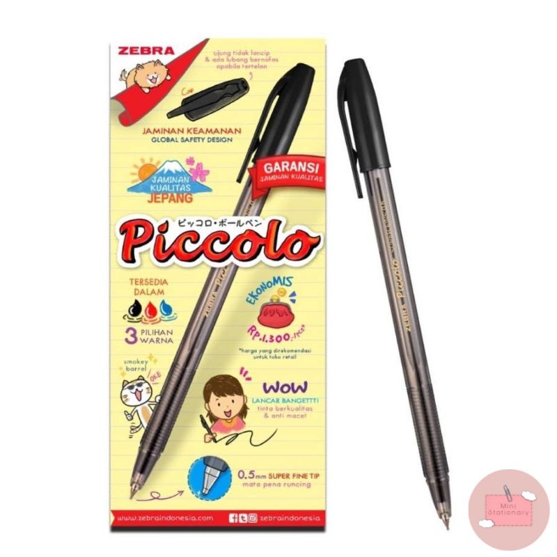 

Pulpen Piccolo Warna Hitam isi 12 pcs Stationary