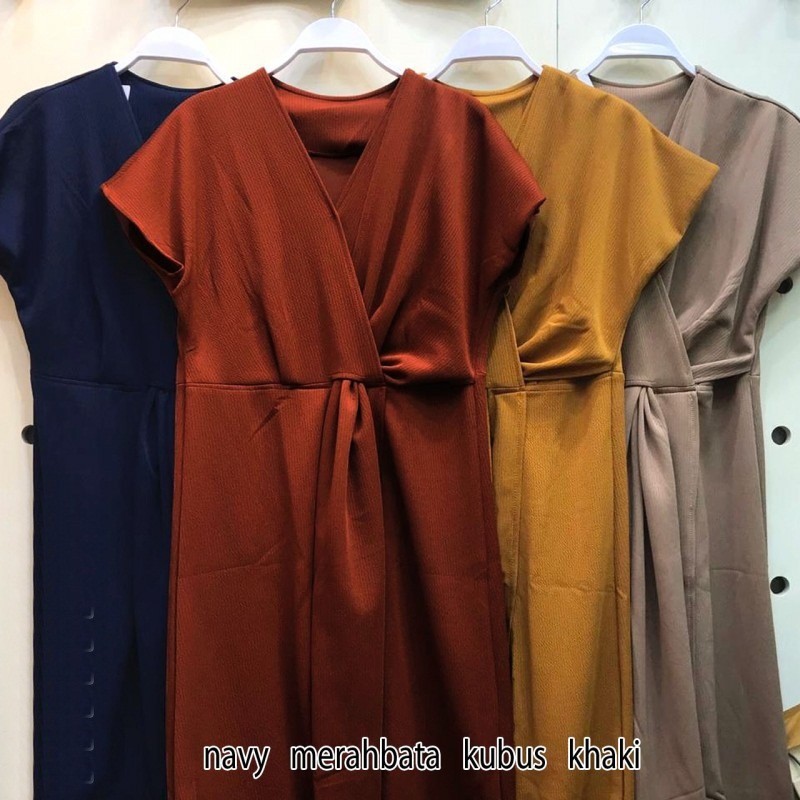 [baju wanita korea]  Party Long Dress Midi Gaun Pesta Wanita Korea Import