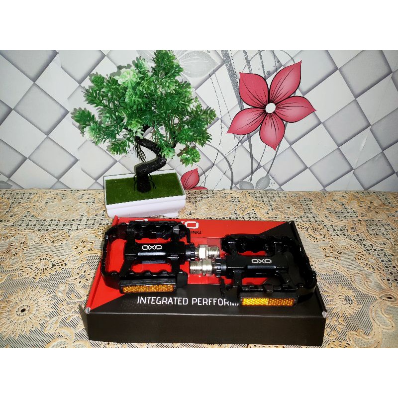 pedal sepeda bearing oxo pedal sepeda mtb roadbike alloy loncer