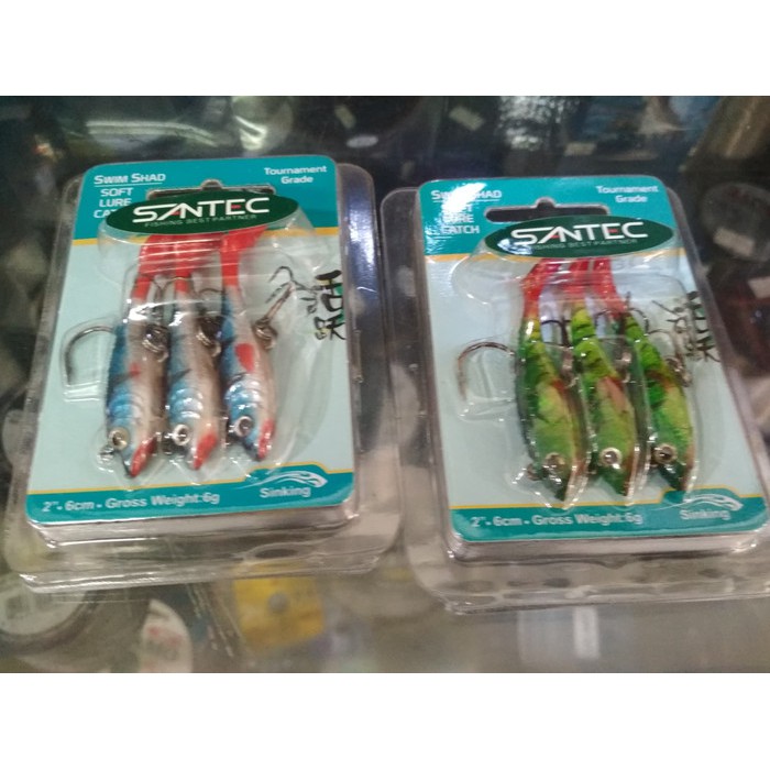 Soft Lure Ikan Catch Merk Santec 6g Murah TERBAIK Panjang 6 cm