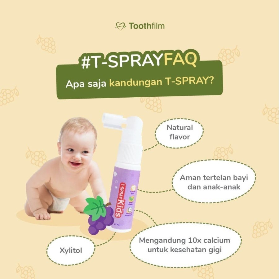 T-Spray Kids Toothfilm 20ml Oral Care Spray Kids T Spray Perawatan Mulut &amp; Gigi Anak Tspray