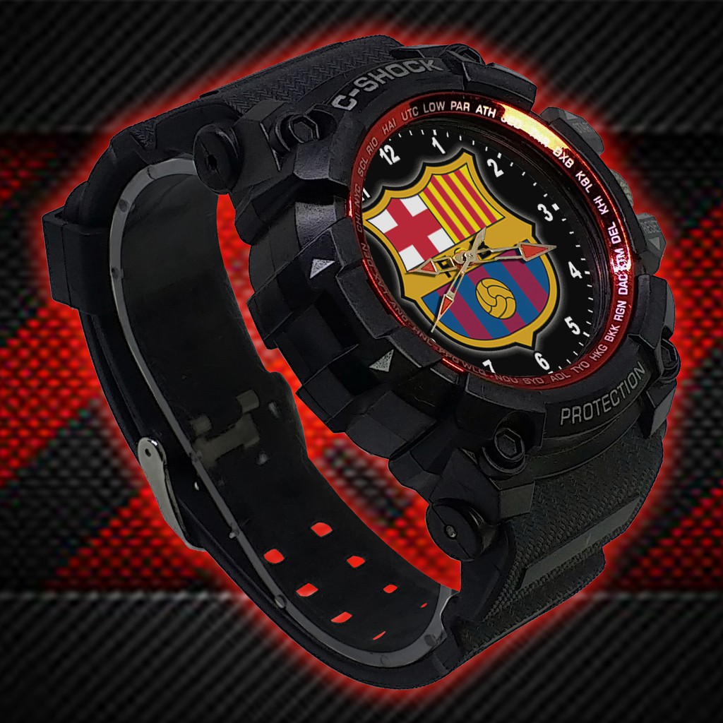 (ISTIMEWA BOSSQUE) JAM TANGAN BARCELONA FC LIST MERAH - EXCLUSIVE