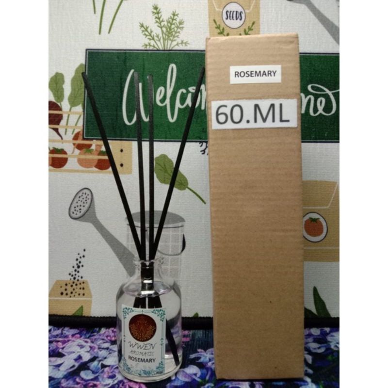 Reed Diffuser Aroma Terapi Pengharum Ruangan Essential oil Aromatherapy Replenisher Bunga Difuser-ARM 60 - ROSEMARY