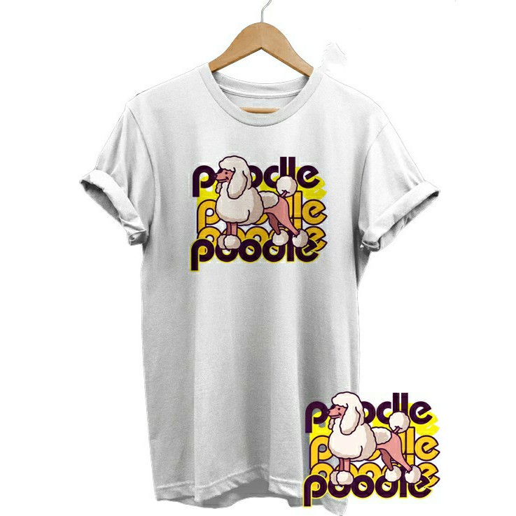 KAOS TSHIRT ANJING POODLE TULISAN COMBED 30S