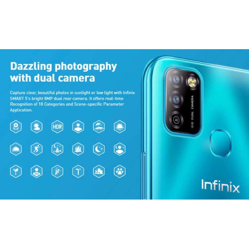 infinix smart 5 &amp; smart 6 2/32 3/64 Garansi Resmi infinix 1Tahun