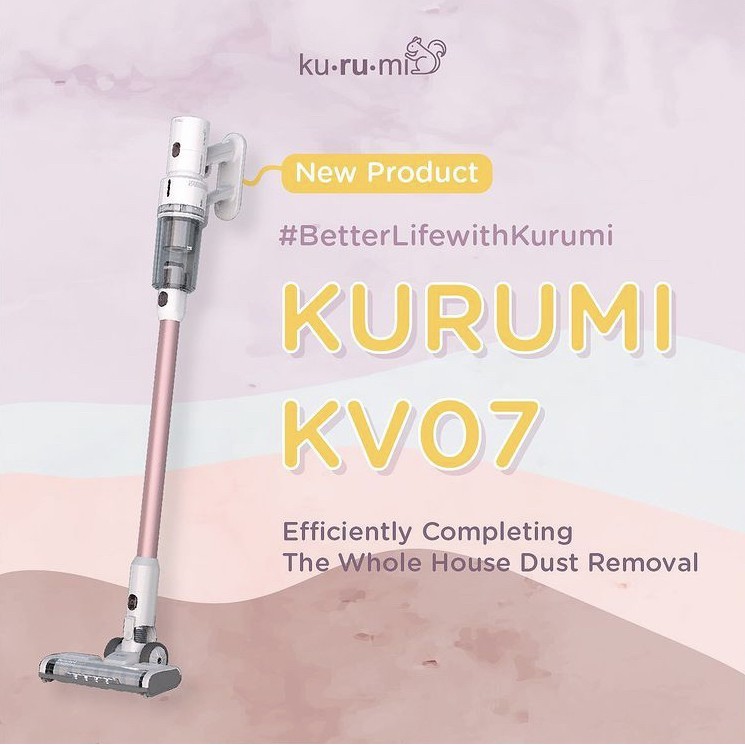 Kurumi KV07 Cordless Stick Vacuum Cleaner with Spray Mop Brush KV-07 Original