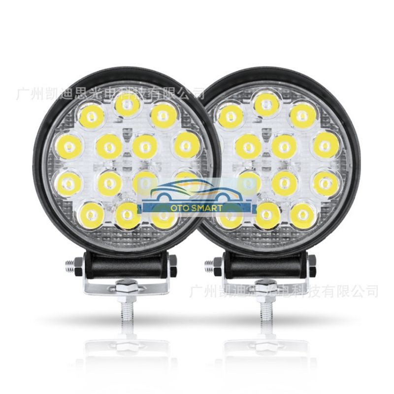 Lampu Tembak Sorot LED Worklight 16Mata  27Watt 12V&amp;24V  Kotak&amp;Bulat Mobil&amp;Motor