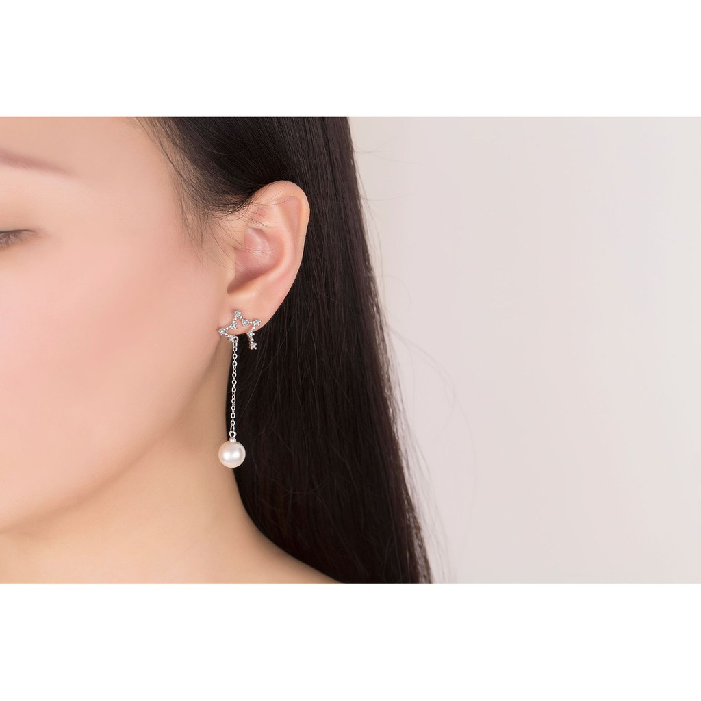 925 Perak Perempuan Liontin Anting-Anting Gaya Korea XINGX Mutiara Sayap Malaikat Fashion Ornamen
