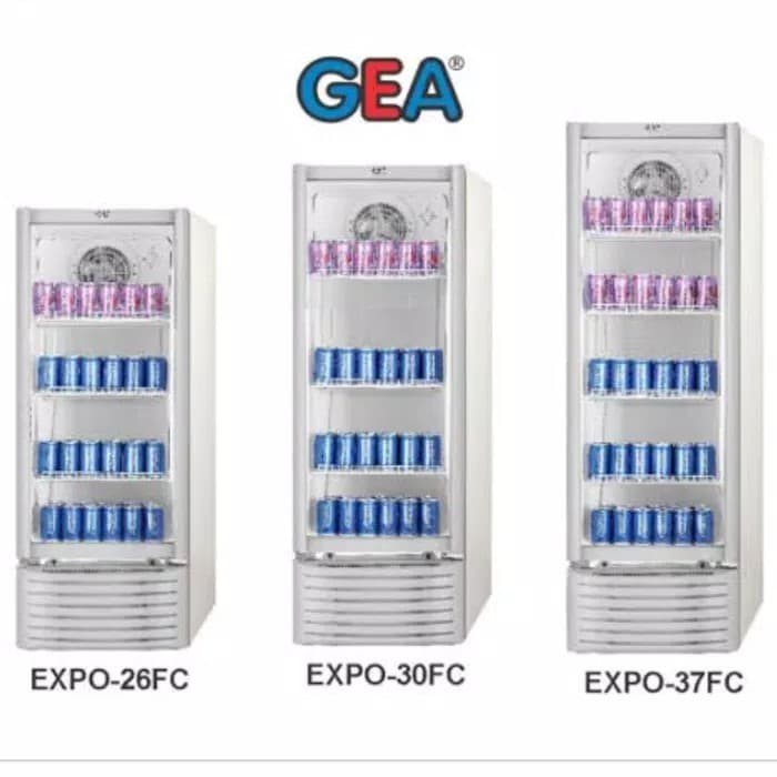 GEA Display Cooler 222 Liter EXPO-30FC / Showcase 180 Watt EXPO30FC 4 Rak