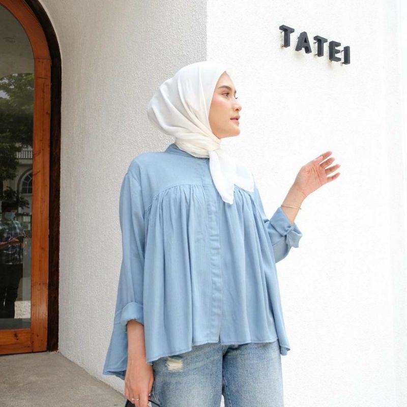 BLOUSE RAYON CRICLE KOREAN STYLE /BAJU KERJA / BAJU KULIAH /ATASAN KEMEJA RAYON POLOS