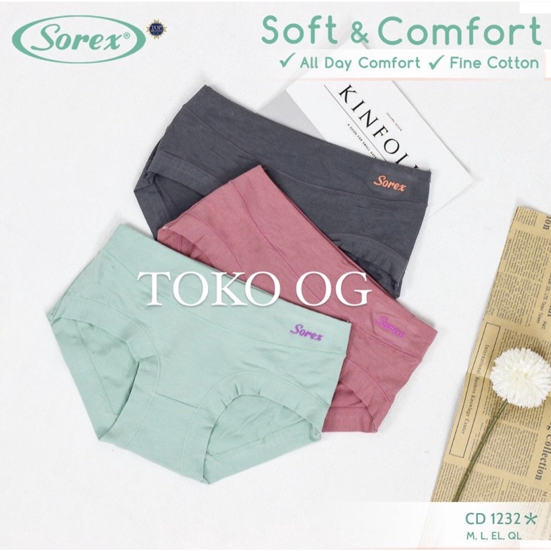 Celana dalam wanita sorex 1232 soft and comfort katun best seller