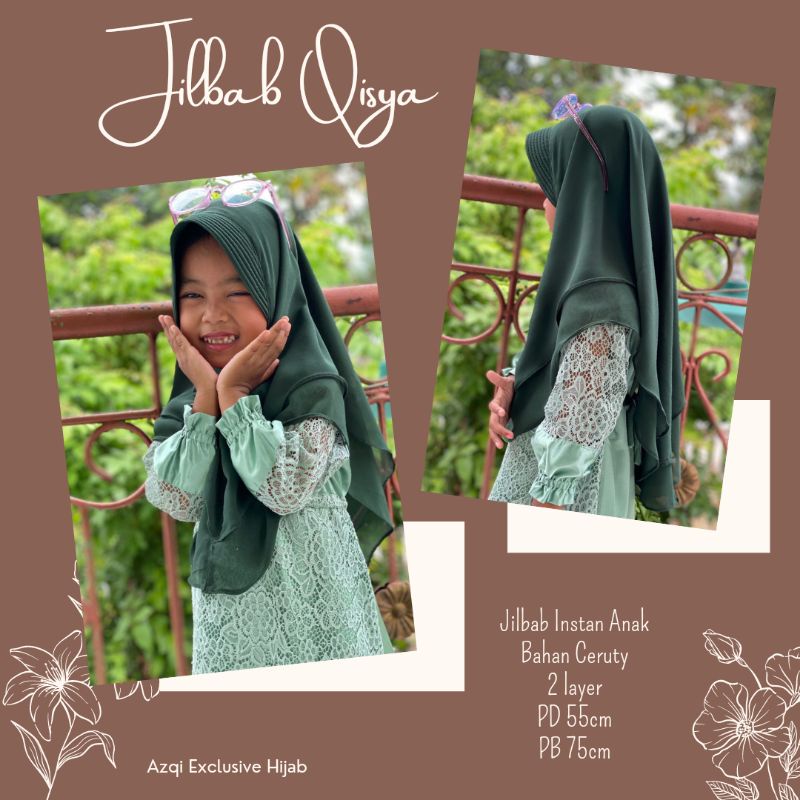 Jilbab Ceruty Anak Hijab Ceruti 2 Layer Kerudung Syar'i Anak
