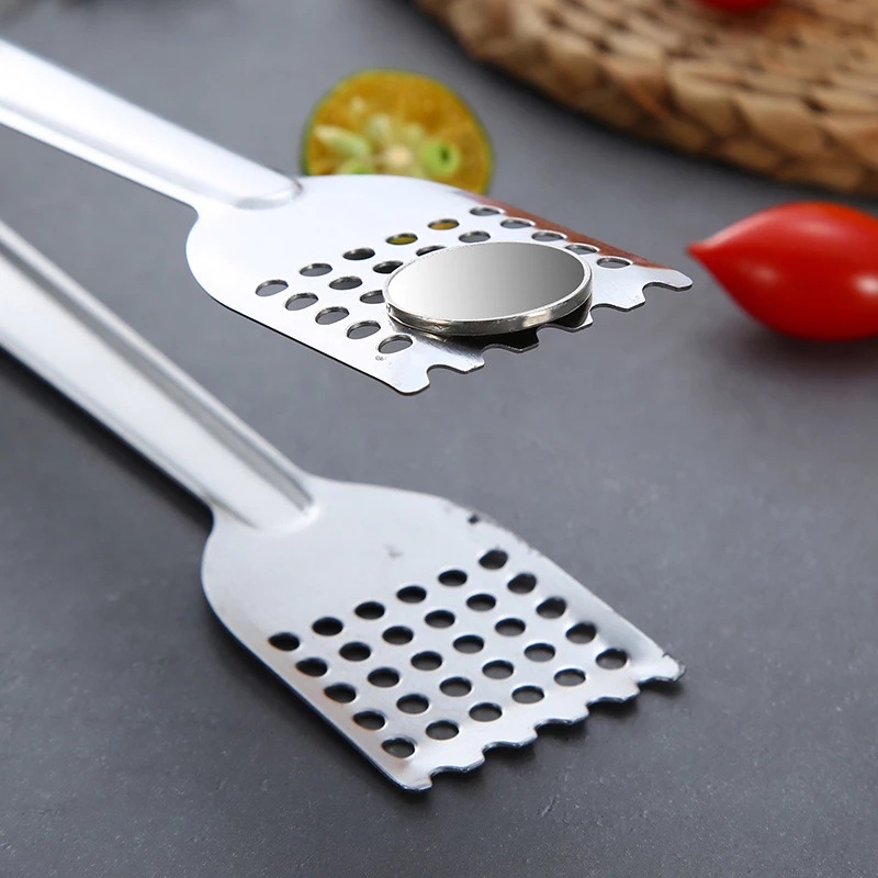 Kitchen Stainless Steel BBQ Food Tongs / Anti Heat Bread Clip Pastry Clamp Bead Clip Kitchen Accessories