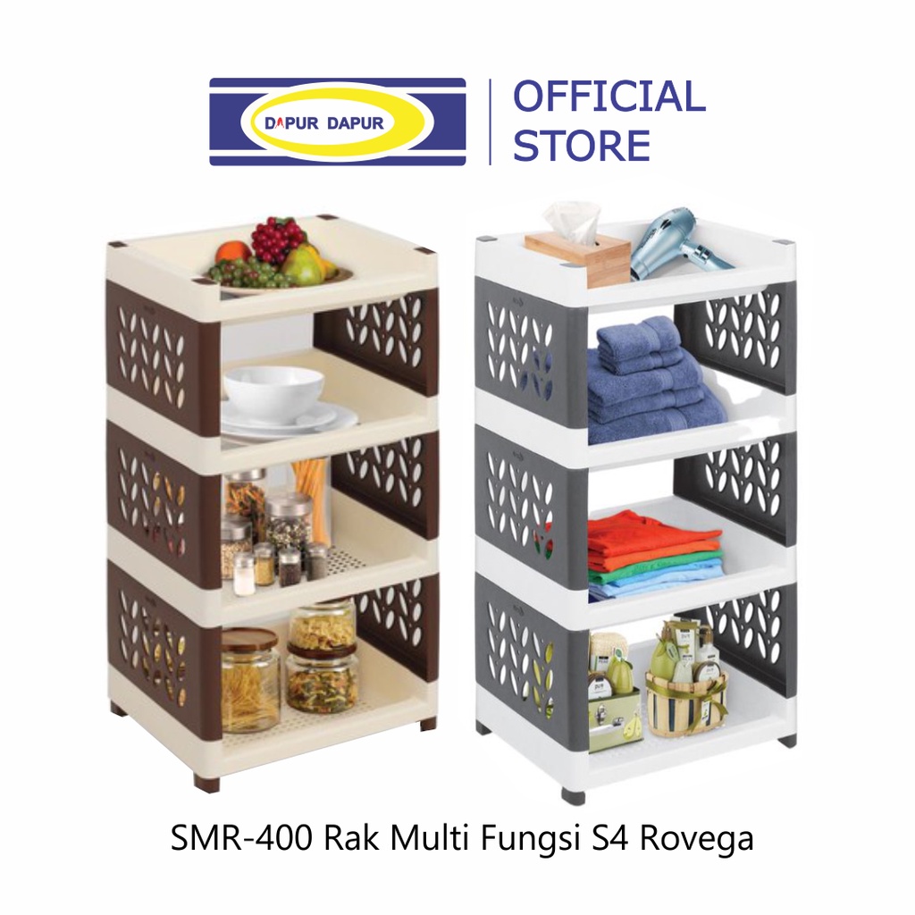 ROVEGA SMR-400 Supra Rak Susun 4 Tingkat TANPA Roda Rak Serbaguna